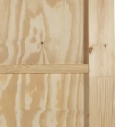 vidaXL Schuifdeur 61 x 198,5 cm Massief grenenhout Natuurlijk en Wit