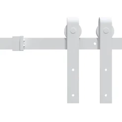 vidaXL Schuifdeur 61 x 198,5 cm Massief grenenhout Natuurlijk en Wit