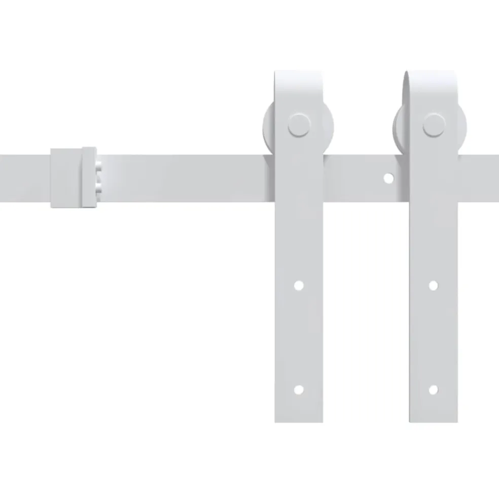 vidaXL Schuifdeur 61 x 198,5 cm Massief grenenhout Natuurlijk en Wit