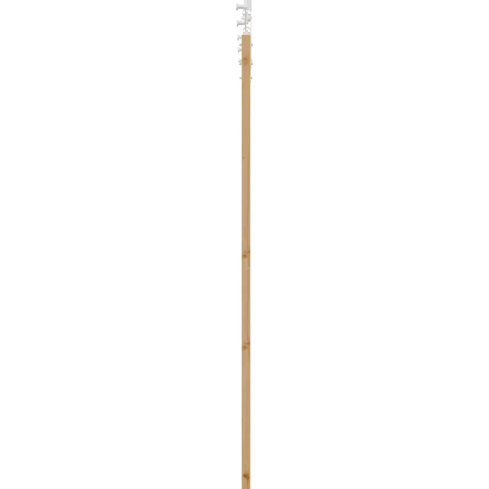 vidaXL Schuifdeur 61 x 198,5 cm Massief grenenhout Natuurlijk en Wit