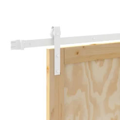 vidaXL Schuifdeur 61 x 198,5 cm Massief grenenhout Natuurlijk en Wit