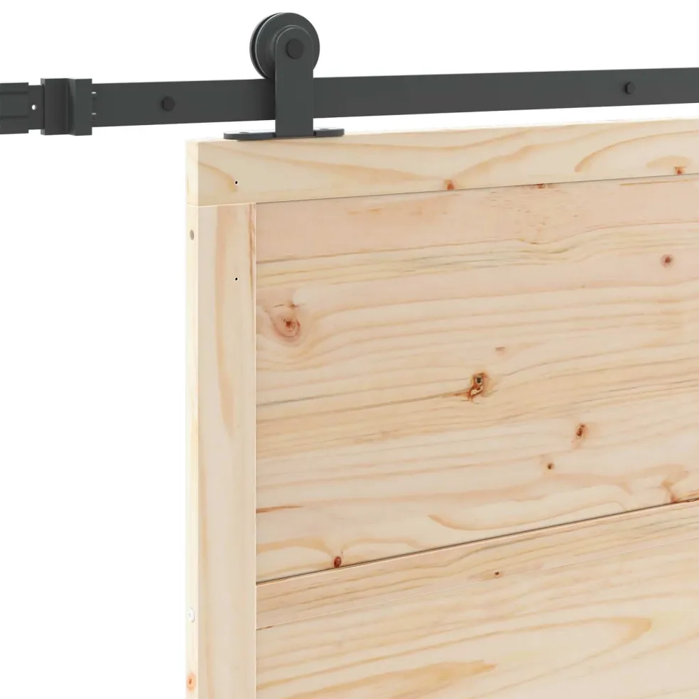 vidaXL Schuifdeur 100 x 208 cm Massief grenenhout Naturel
