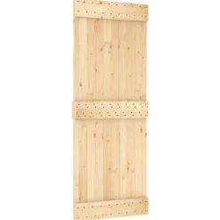 vidaXL Schuifdeur 80 x 210 cm Massief Grenenhout (Niet-Behandeld)