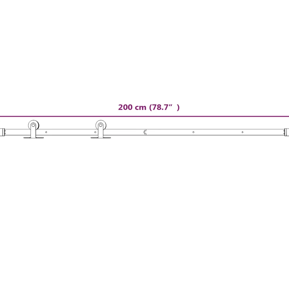 vidaXL Schuifdeur 80 x 210 cm Massief Grenenhout (Niet-Behandeld)
