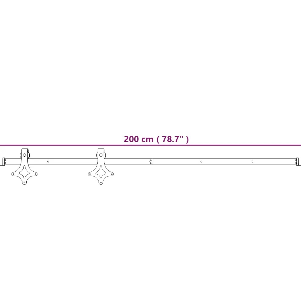 vidaXL Schuifdeur 80 x 210 cm Massief Grenenhout (Niet-Behandeld)