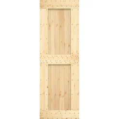 vidaXL Schuifdeur 70 x 210 cm Massief Grenenhout (Niet-Behandeld)