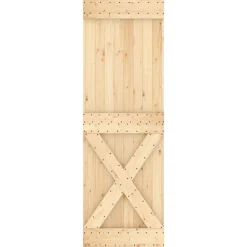 vidaXL Schuifdeur 70 x 210 cm Massief Grenenhout (Niet-Behandeld)