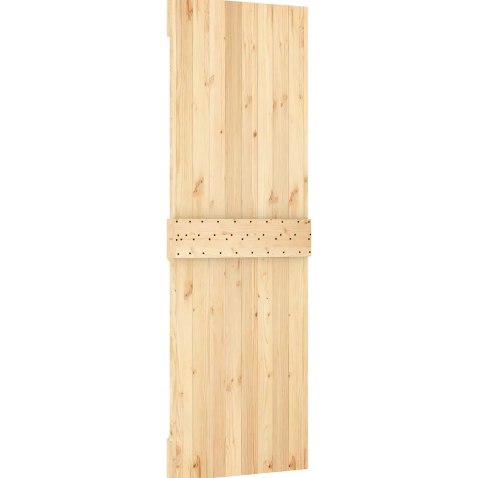 vidaXL Schuifdeur 70 x 210 cm Massief Grenenhout (Niet-Behandeld)