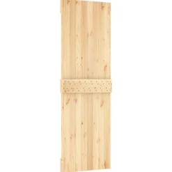vidaXL Schuifdeur 85 x 210 cm Massief Grenenhout (Niet-Behandeld)
