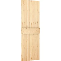 vidaXL Schuifdeur 70 x 210 cm Massief Grenenhout (Niet-Behandeld)