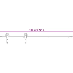 vidaXL Schuifdeur 70 x 210 cm Massief Grenenhout (Niet-Behandeld)