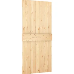 vidaXL Schuifdeur 95 x 210 cm Massief Grenenhout (Niet-Behandeld)