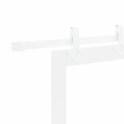 vidaXL Schuifdeur 61 x 198,5 cm Massief grenenhout en glas Wit