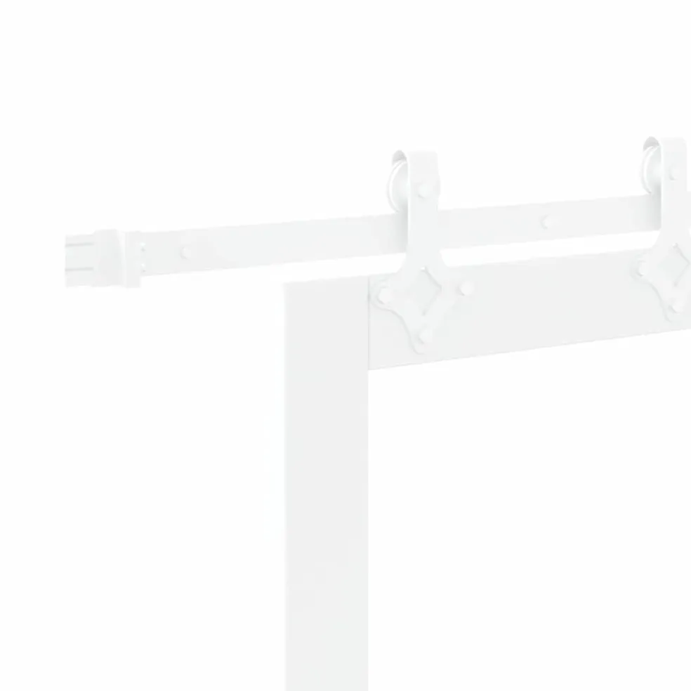 vidaXL Schuifdeur 61 x 198,5 cm Massief grenenhout en glas Wit