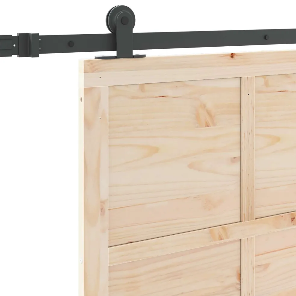 vidaXL Schuifdeur 100 x 208 cm Massief grenenhout Naturel