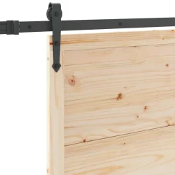 vidaXL Schuifdeur 100 x 208 cm Massief grenenhout Naturel