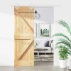 vidaXL Schuifdeur 70 x 210 cm Massief Grenenhout (Niet-Behandeld)