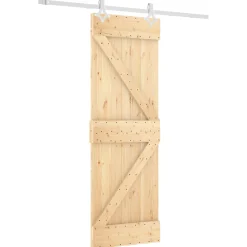 vidaXL Schuifdeur 70 x 210 cm Massief Grenenhout (Niet-Behandeld)