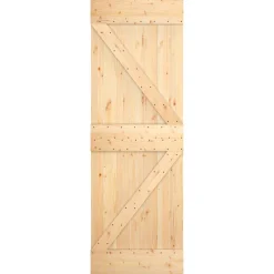 vidaXL Schuifdeur 70 x 210 cm Massief Grenenhout (Niet-Behandeld)