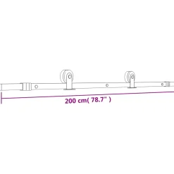 vidaXL Schuifdeur 90 x 210 cm Massief Grenenhout (Niet-Behandeld)