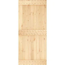 vidaXL Schuifdeur 90 x 210 cm Massief Grenenhout (Niet-Behandeld)