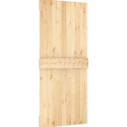 vidaXL Schuifdeur 90 x 210 cm Massief Grenenhout (Niet-Behandeld)