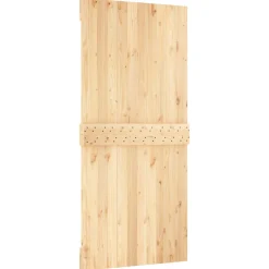 vidaXL Schuifdeur 95 x 210 cm Massief Grenenhout (Niet-Behandeld)