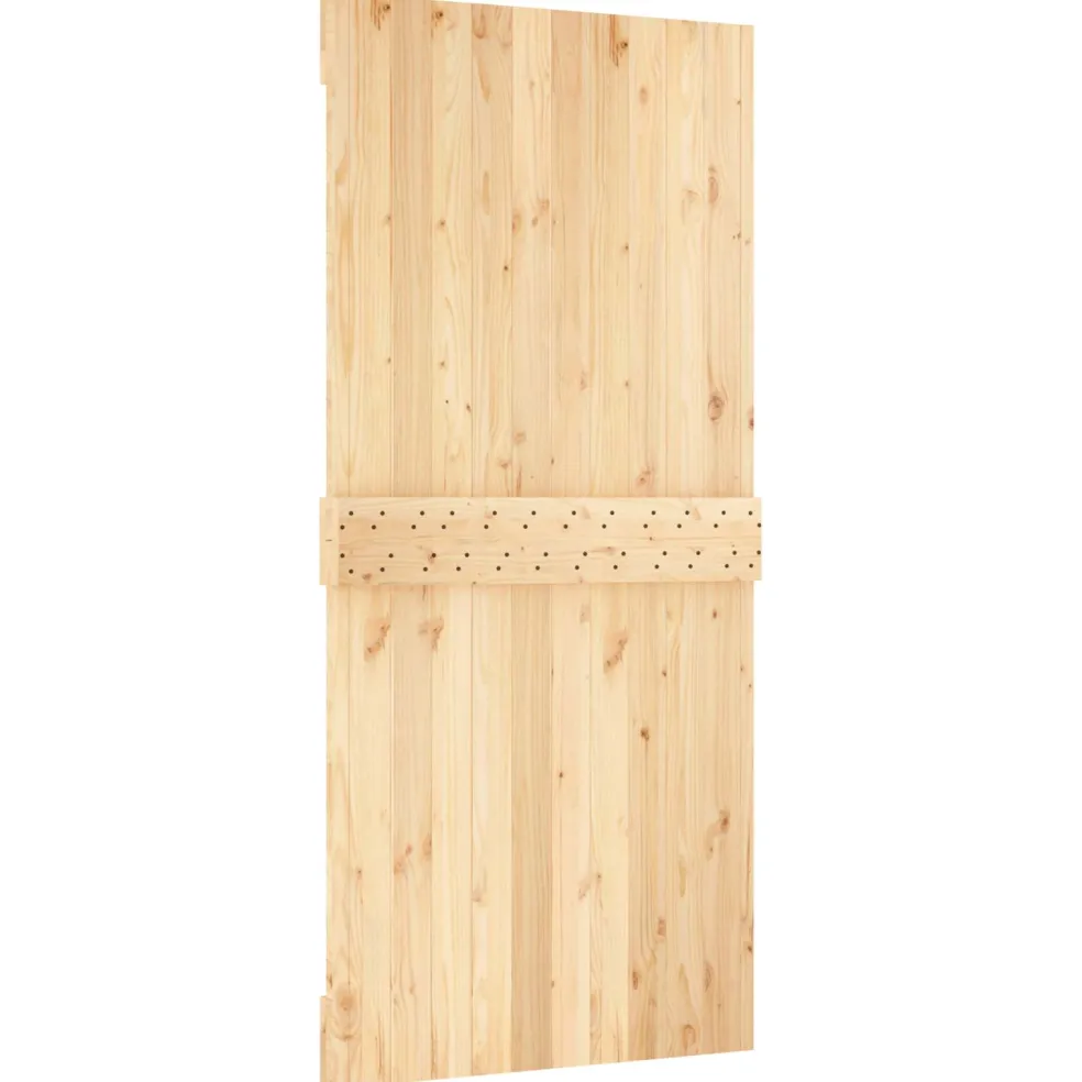 vidaXL Schuifdeur 95 x 210 cm Massief Grenenhout (Niet-Behandeld)