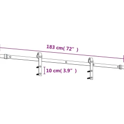 vidaXL Schuifdeur 80 x 210 cm Massief Grenenhout (Niet-Behandeld)