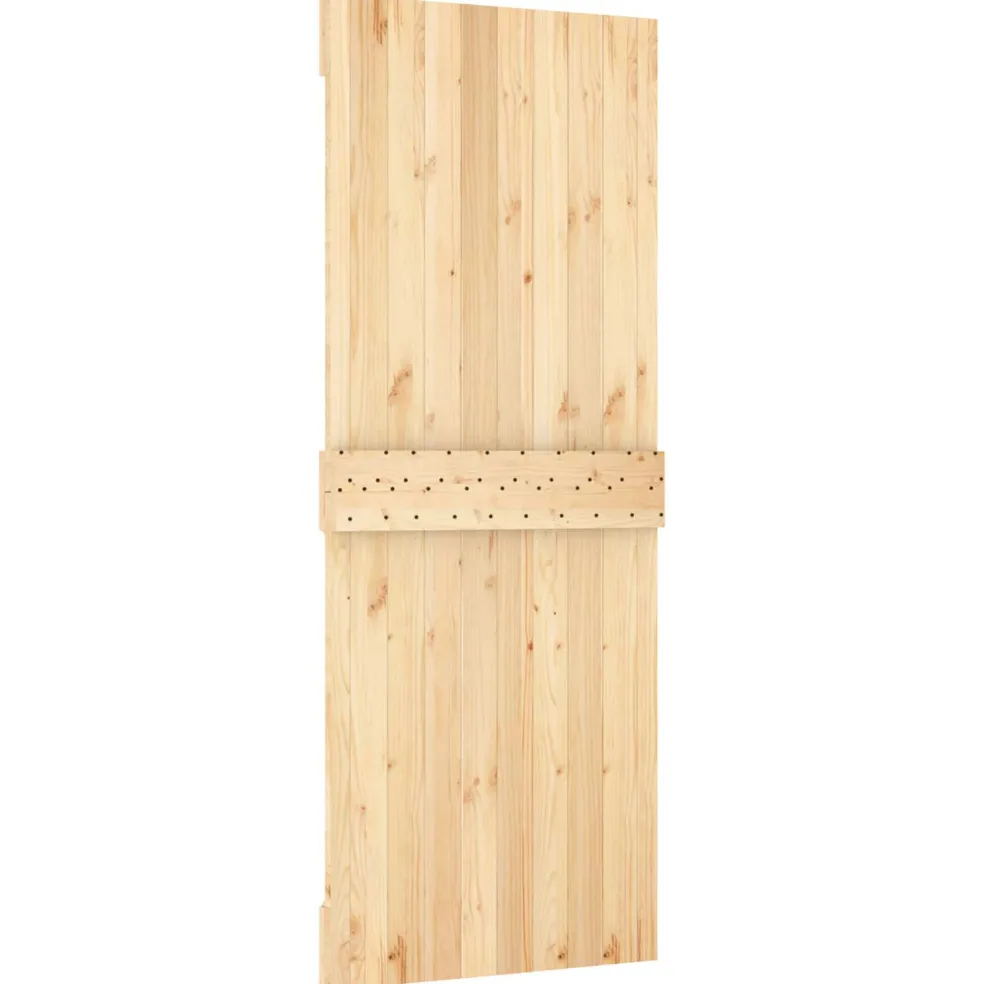 vidaXL Schuifdeur 90 x 210 cm Massief Grenenhout (Niet-Behandeld)
