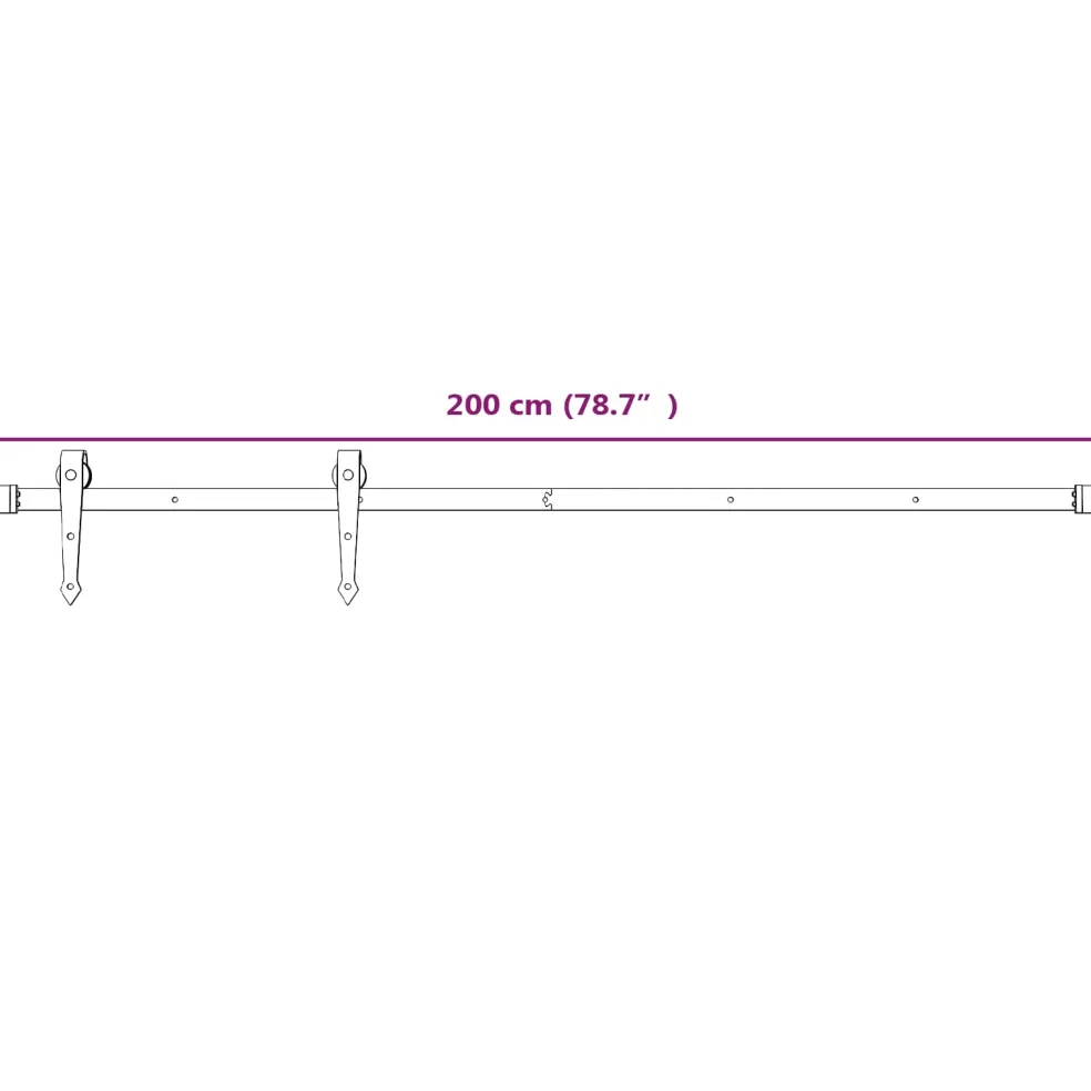 vidaXL Schuifdeur 70 x 210 cm Massief Grenenhout (Niet-Behandeld)