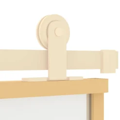 vidaXL Schuifdeur 76x205 cm mat ESG-glas en aluminium goudkleurig