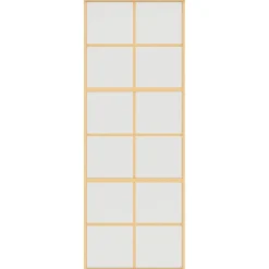 vidaXL Schuifdeur 76x205 cm mat ESG-glas en aluminium goudkleurig