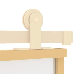 vidaXL Schuifdeur 76x205 cm mat ESG-glas en aluminium goudkleurig