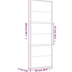 vidaXL Schuifdeur 76x205 cm mat ESG-glas en aluminium goudkleurig