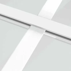 vidaXL Schuifdeur 76x205 cm mat ESG-glas en aluminium wit