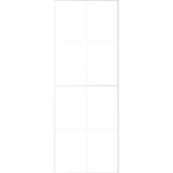 vidaXL Schuifdeur 76x205 cm mat ESG-glas en aluminium wit