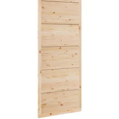 vidaXL Schuifdeur 100 x 2,5 x 208 cm Massief grenenhout Naturel
