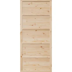 vidaXL Schuifdeur 100 x 2,5 x 208 cm Massief grenenhout Naturel
