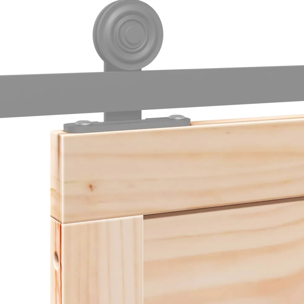 vidaXL Schuifdeur 100 x 2,5 x 208 cm Massief grenenhout Naturel