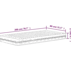 vidaXL Schuimmatras hardheid H2 H3 80x200 cm wit