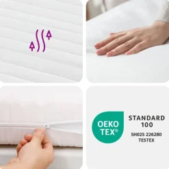vidaXL Schuimmatras hardheid H2 H3 80x200 cm wit