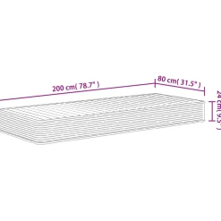vidaXL Schuimmatras middelzacht 80x200 cm