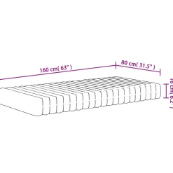 vidaXL Schuimmatras voor kinderen middelzacht 80x160 cm