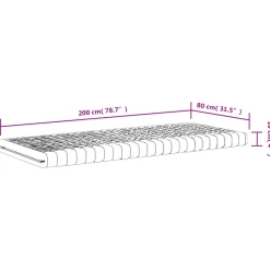 vidaXL Schuimmatras 7 zones hardheid 20 ILD 80x200 cm wit