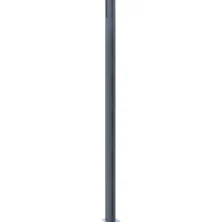 vidaXL Schuttingpalen 2 st 185 cm aluminium donkergrijs