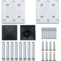 vidaXL Schuttingpalen 2 st 185 cm aluminium donkergrijs