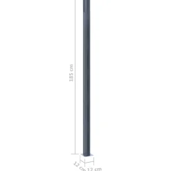 vidaXL Schuttingpalen 2 st 185 cm aluminium donkergrijs