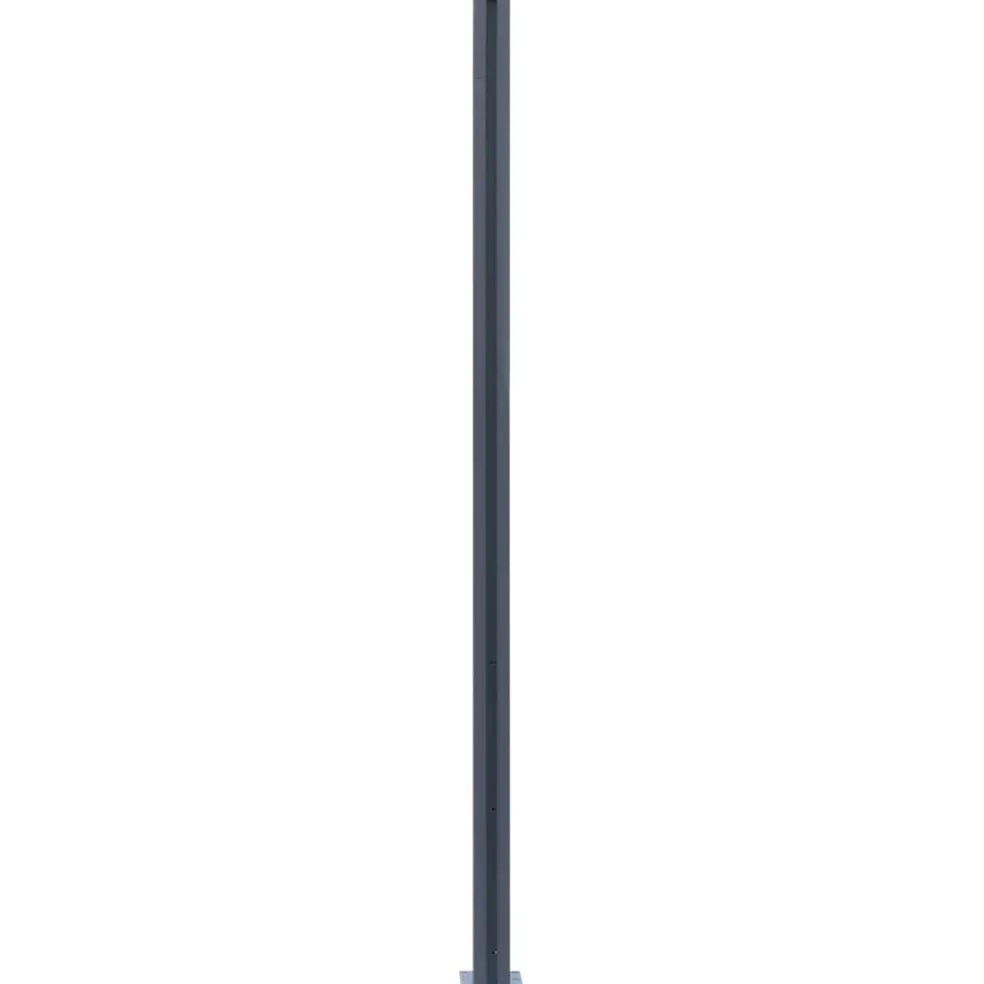vidaXL Schuttingpalen 2 st 185 cm aluminium donkergrijs