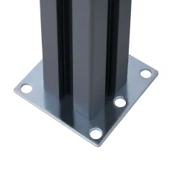 vidaXL Schuttingpalen 2 st 185 cm aluminium donkergrijs